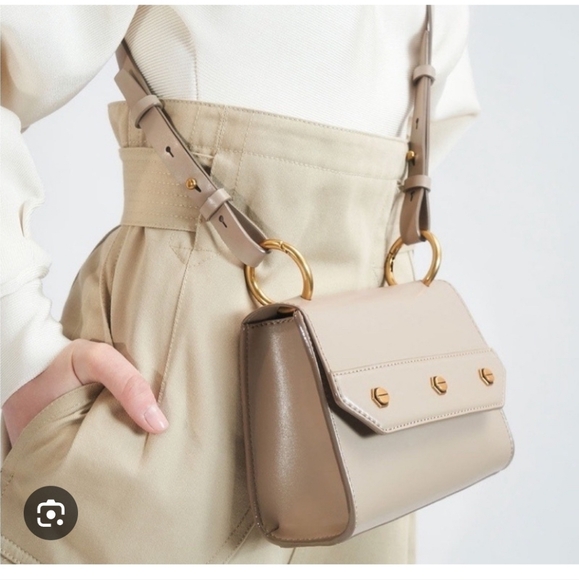 KEITH &CHARLES NUDE structured Mini Satchel Crossbody Bag Alaia Quiet Luxury Y2K - Picture 1 of 16